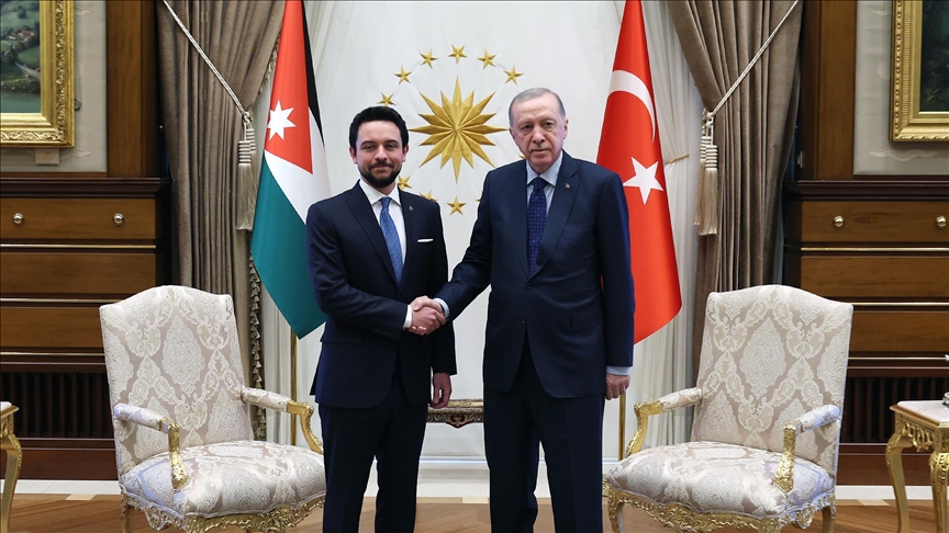 Erdoğan, Ürdün Haşimi Krallığı Veliaht Prensi Hüseyin Bin Abdullah'ı kabul etti