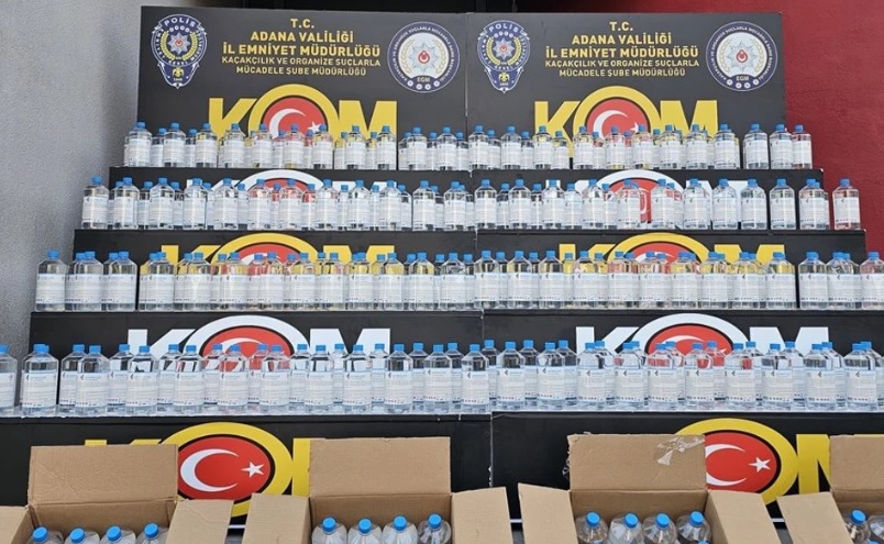 Adana'da 780 Litre sahte içki ele geçirildi