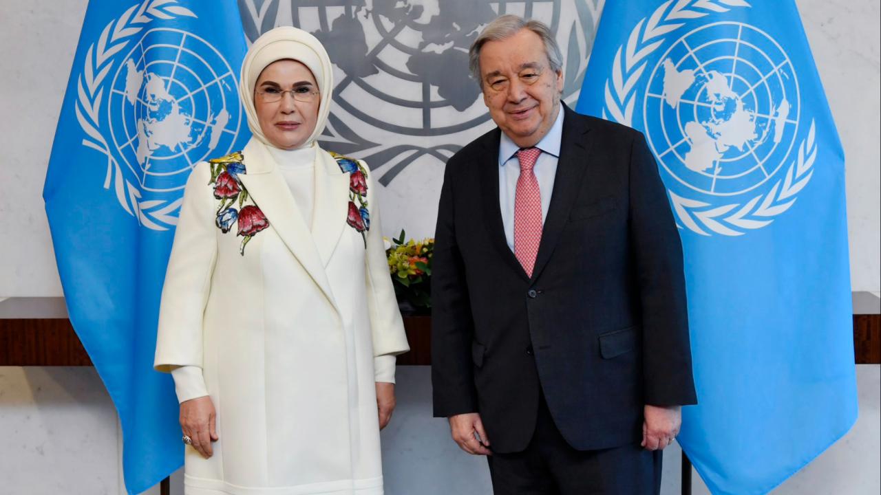 Emine Erdoğan, BM Genel Sekreteri Guterres ile görüştü