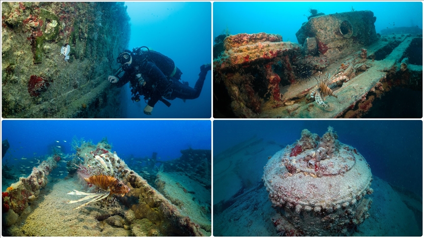 Birinci Dünya Savaşı'nda batırılan Fransız savaş gemisi "Paris 2" görüntülendi