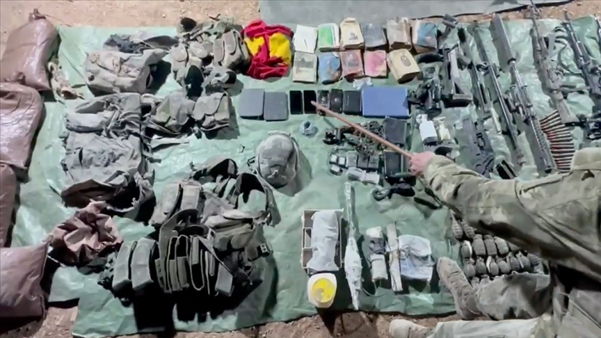 Pençe-Kilit Harekatı bölgesinde terör örgütünün kullandığı mağara tespit edildi