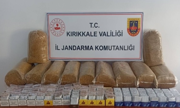 Kırıkkale'de 4 bin 680 makaron ve 60 kilo tütün