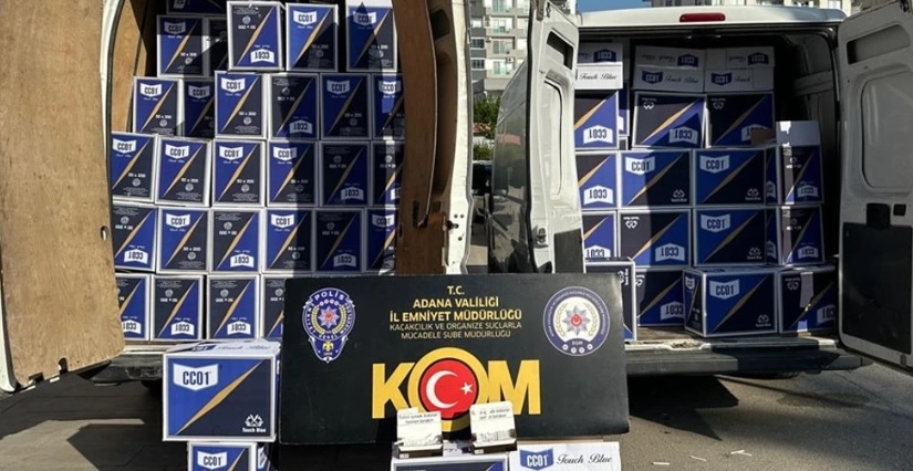 Adana'da 4 milyon 880 bin makaron ele geçirildi!