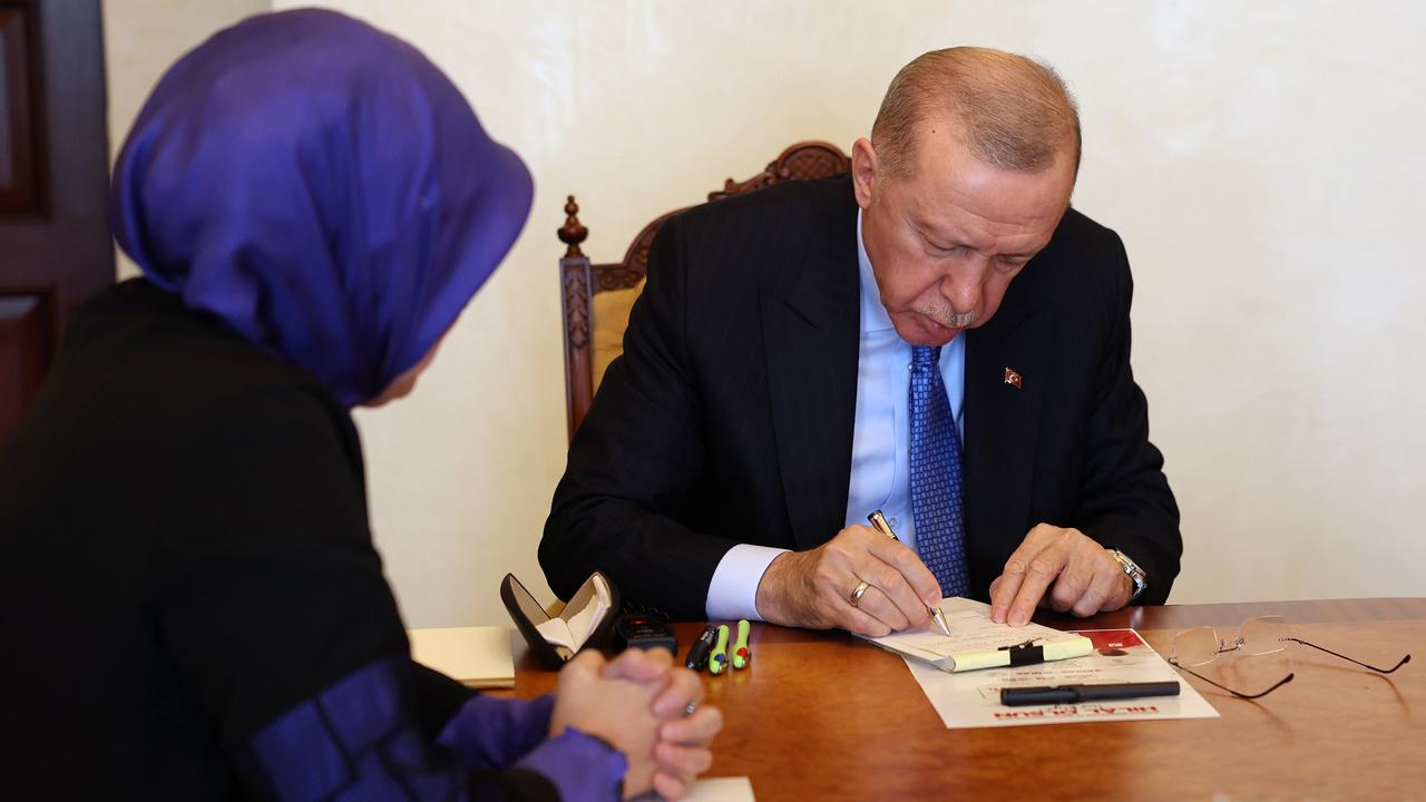 Cumhurbaşkanı Erdoğan, Gazze için kurban bağışında bulundu