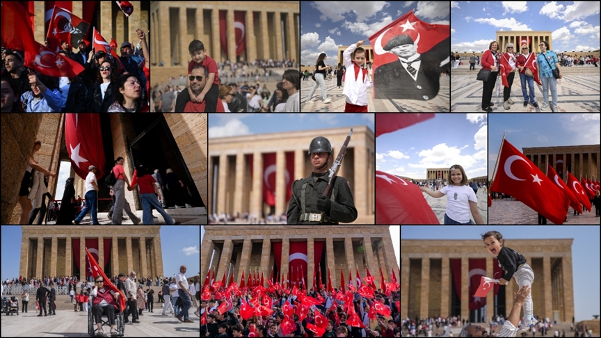 Anıtkabir 23 Nisan'da 200 bini aşkın ziyaretçiyi ağırladı