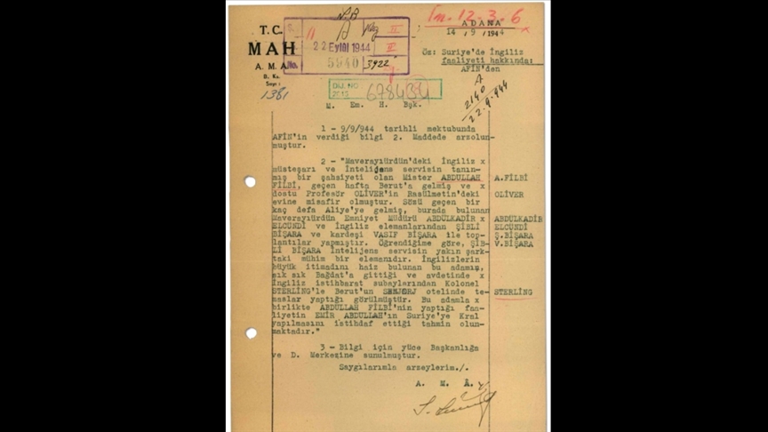 MİT, İngiliz istihbaratçı Philby'nin Ürdün'deki faaliyetine ilişkin raporu paylaştı..