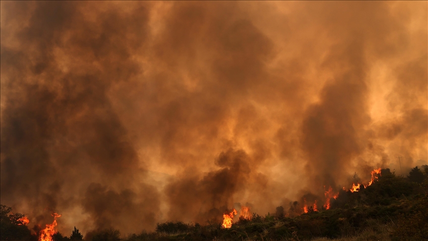 Yunanistan'ın Zakinthos Adası'nda orman yangını çıktı!
