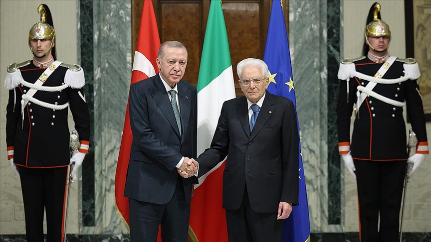Erdoğan, İtalya Cumhurbaşkanı Mattarella ile görüştü
