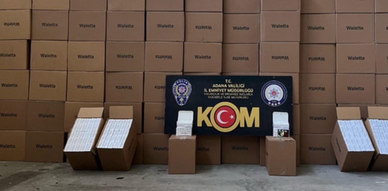 Adana'da Kaçak 8 Milyon Makaron ele geçirildi!