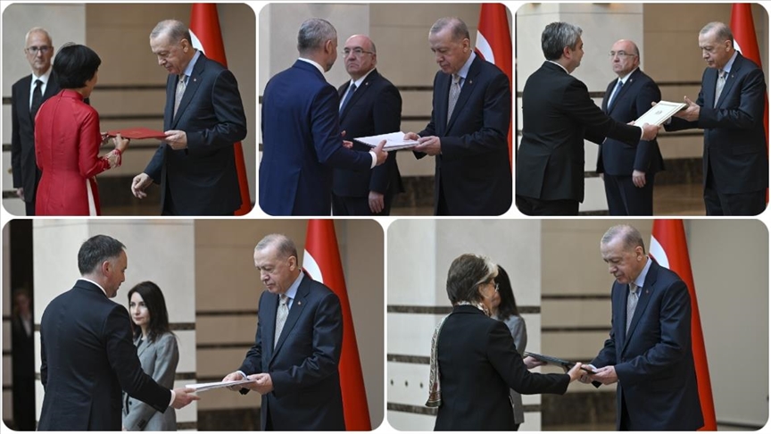 Cumhurbaşkanı Erdoğan, 5 ülkenin büyükelçisini kabul etti