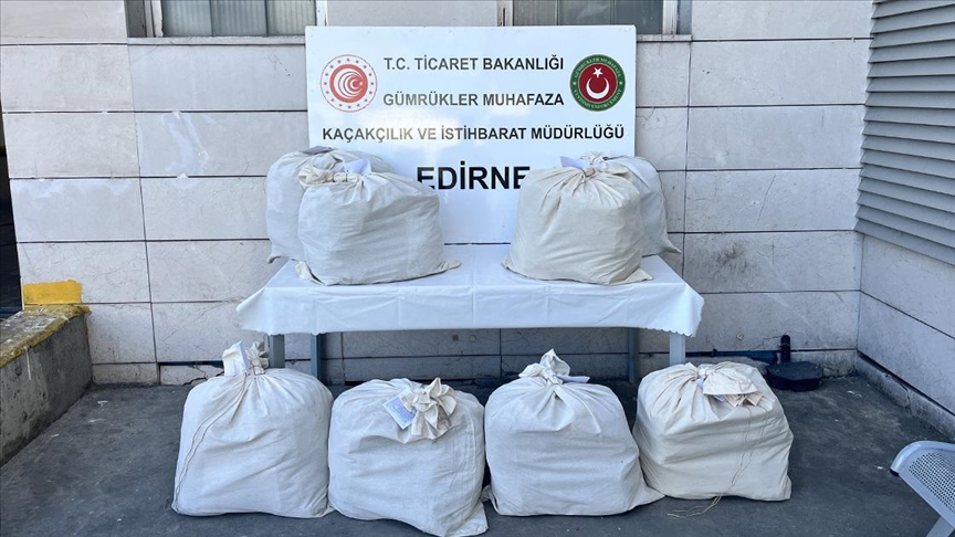 Kapıkule'de X-ray taraması yapılan otobüste 87 kilo 752 gram uyuşturucu ele geçirildi