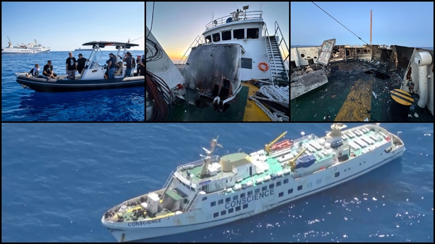 Malta açıklarında saldırıya uğrayan Gazze'ye yardım gemisi, Malta'dan giriş izni bekliyor