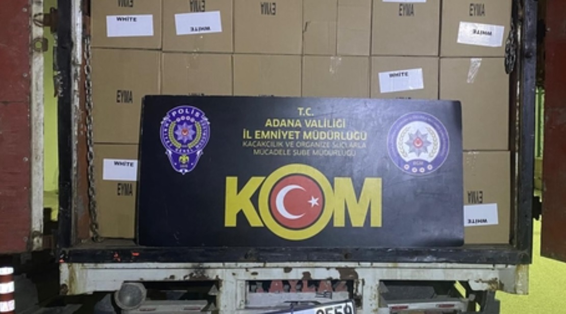 Adana'da 3 milyon 907 bin makaron ele geçirildi