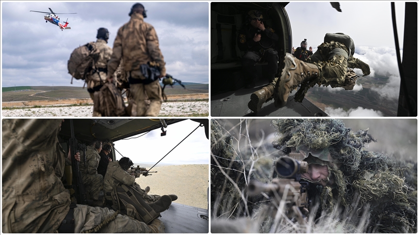 Jandarmanın keskin nişancıları hava, kara ve sudaki hedefleri başarıyla vuruyor