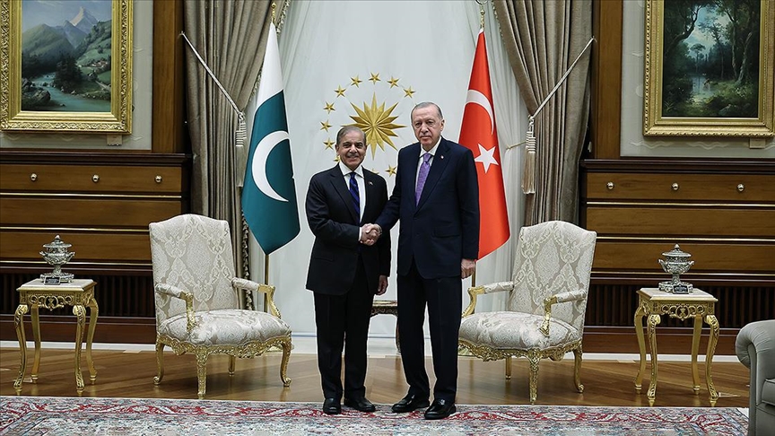 Cumhurbaşkanı Erdoğan, Pakistan Başbakanı Şahbaz Şerif'i kabul etti