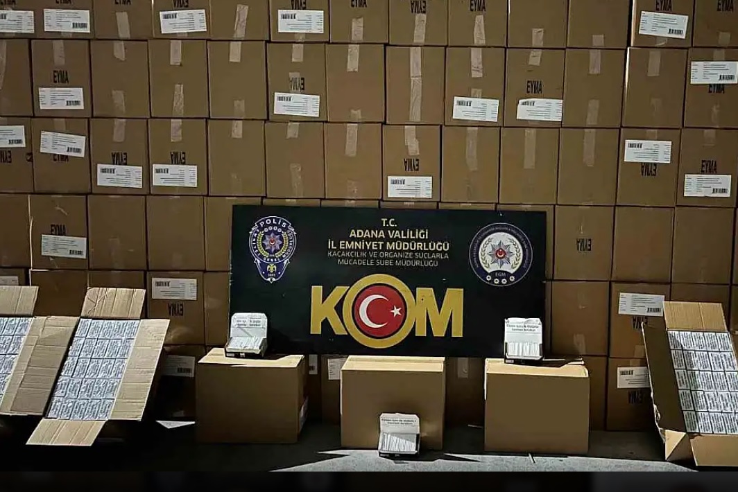 ADANA’da 6 MİLYON 500 BİN MAKARON ELE GEÇİRİLDİ!