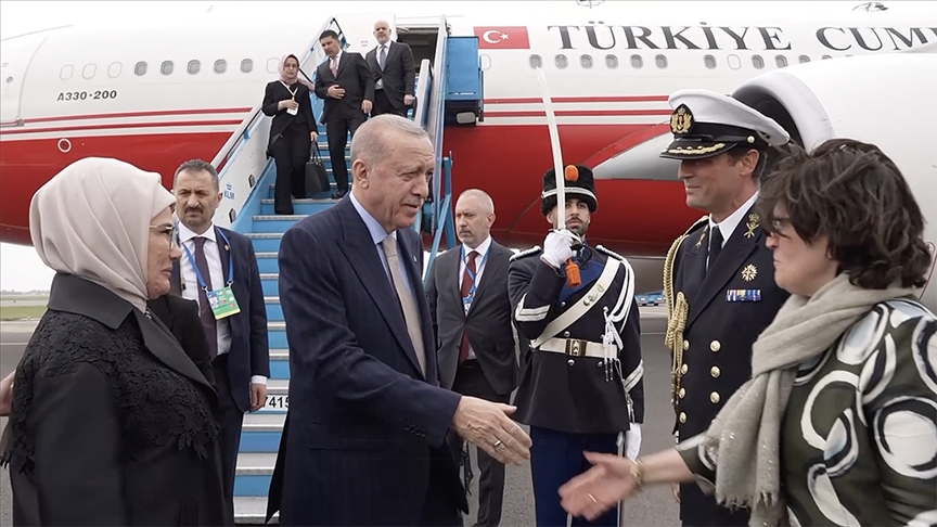 CUMHURBAŞKANI ERDOĞAN, NATO ZİRVESİ İÇİN HOLLANDA'DA
