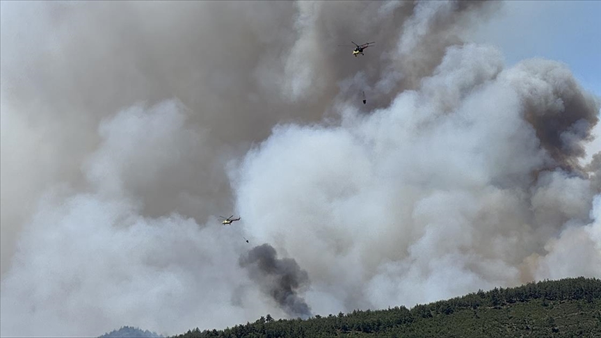 Orman yangınlarına havadan ve karadan müdahale ediliyor