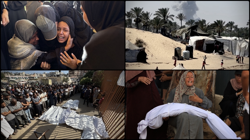 İsrail ordusunun, Gazze'nin farklı bölgelerinde düzenlediği saldırılarla 68 Filistinli hayatını kaybetti