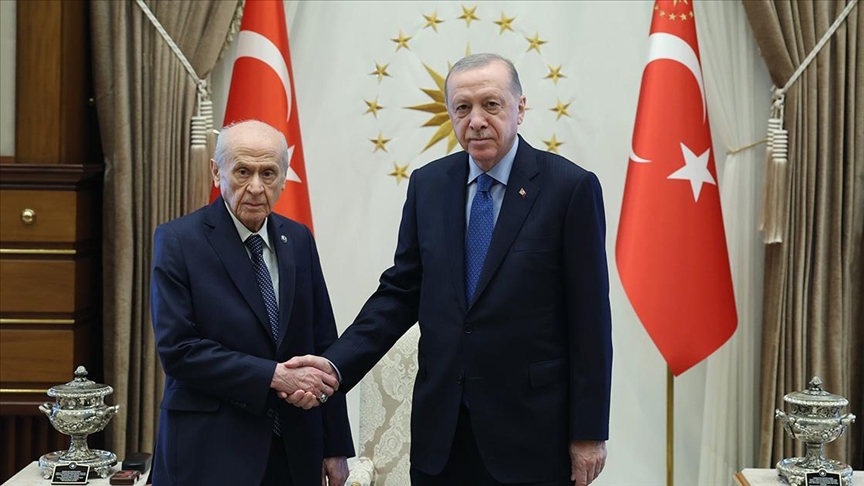 CUMHURBAŞKANI ERDOĞAN, MHP GENEL BAŞKANI BAHÇELİ'Yİ KABUL ETTİ