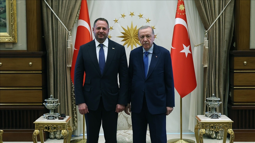 CUMHURBAŞKANI ERDOĞAN, UKRAYNA DEVLET BAŞKANLIĞI OFİSİ BAŞKANI YERMAK'I KABUL ETTİ