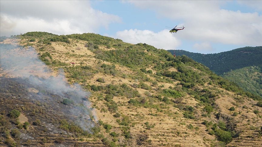 TEKİRDAĞ'DA MAKİLİKTE ÇIKAN YANGIN SÖNDÜRÜLDÜ