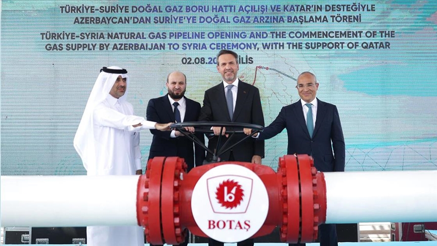 TÜRKİYE'DEN SURİYE'YE İLK DOĞAL GAZ AKIŞI BAŞLADI