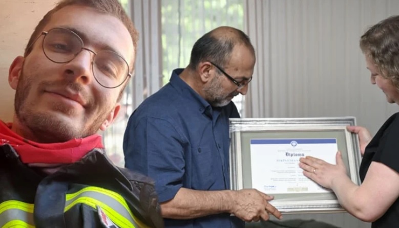 EN ACI DİPLOMA / Yangın şehidinin diploması ailesine verildi