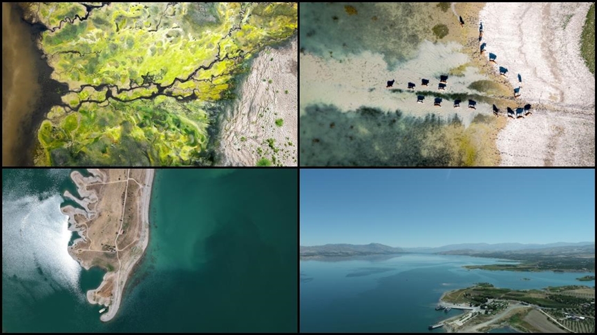 KARAKAYA BARAJI'NDA SU SEVİYESİ SICAK HAVA VE KURAKLIK NEDENİYLE GERİLEDİ