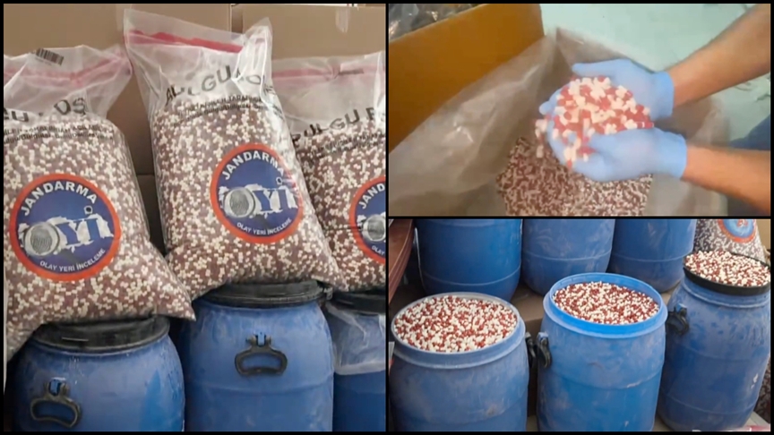 İSTANBUL'DA DÜZENLENEN OPERASYONDA 7 MİLYON 896 BİN UYUŞTURUCU HAP ELE GEÇİRİLDİ