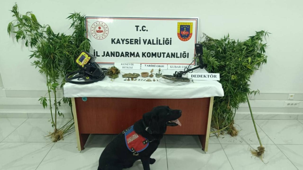 Kayseri'de tarihi eser niteliği taşıyan 21 obje ele geçirildi!