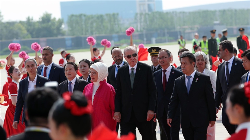 CUMHURBAŞKANI ERDOĞAN ÇİN'E GELDİ