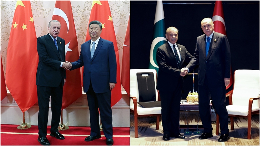 CUMHURBAŞKANI ERDOĞAN'DAN ÇİN'DE DİPLOMASİ TRAFİĞİ