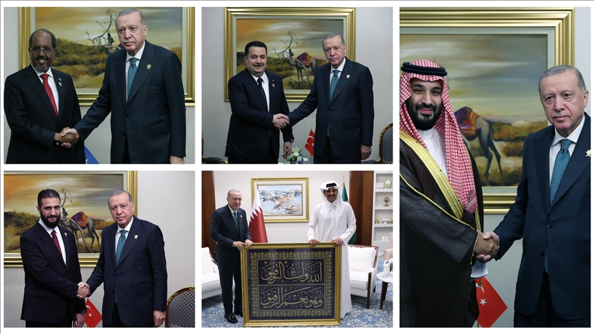 ERDOĞAN'DAN İİT VE ARAP LİGİ OLAĞANÜSTÜ ORTAK ZİRVESİ'NDE YOĞUN DİPLOMASİ TRAFİĞİ