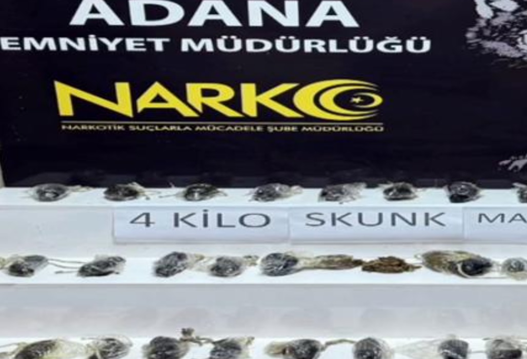 ADANA'DA LPG TANKINDA 4 KİLO SKUNK ELE GEÇİRİLDİ!