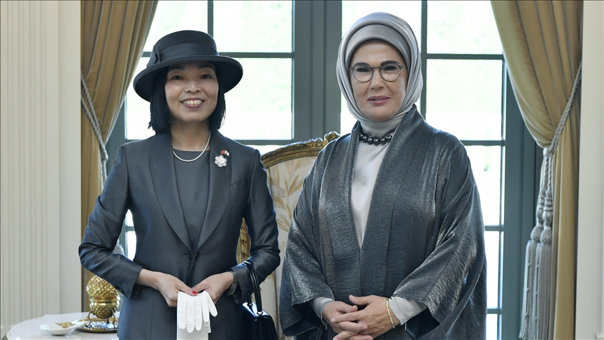 EMİNE ERDOĞAN, JAPONYA ALTES PRENSESİ MİKASA İLE GÖRÜŞTÜ