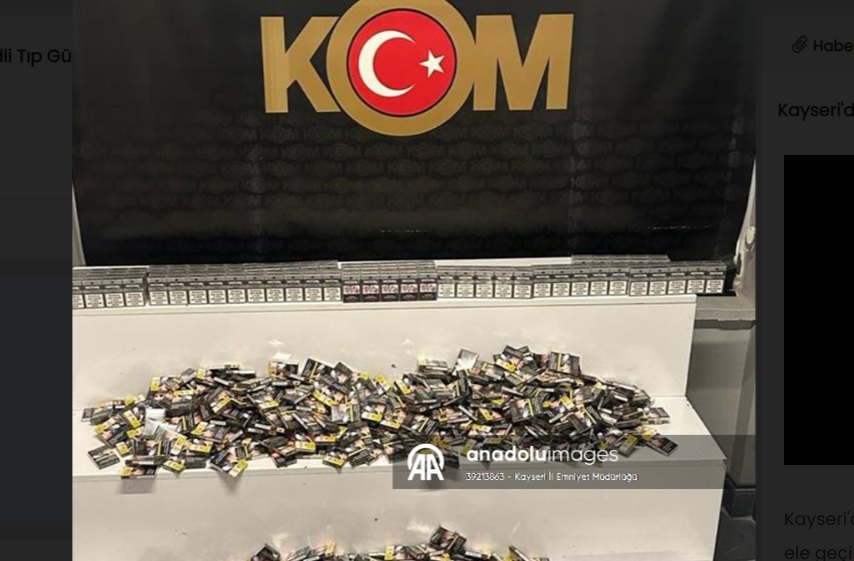 KAYSERİ'DE 1000 PAKET KAÇAK SİGARA ELE GEÇİRİLDİ