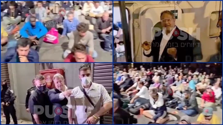 Aktivistler, İsrailli Bakan'ın provokasyonuna "Özgür Filistin" sloganıyla karşılık verdi