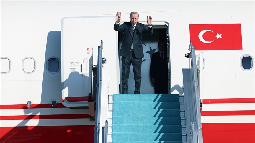 CUMHURBAŞKANI ERDOĞAN AZERBAYCAN'A GİTTİ