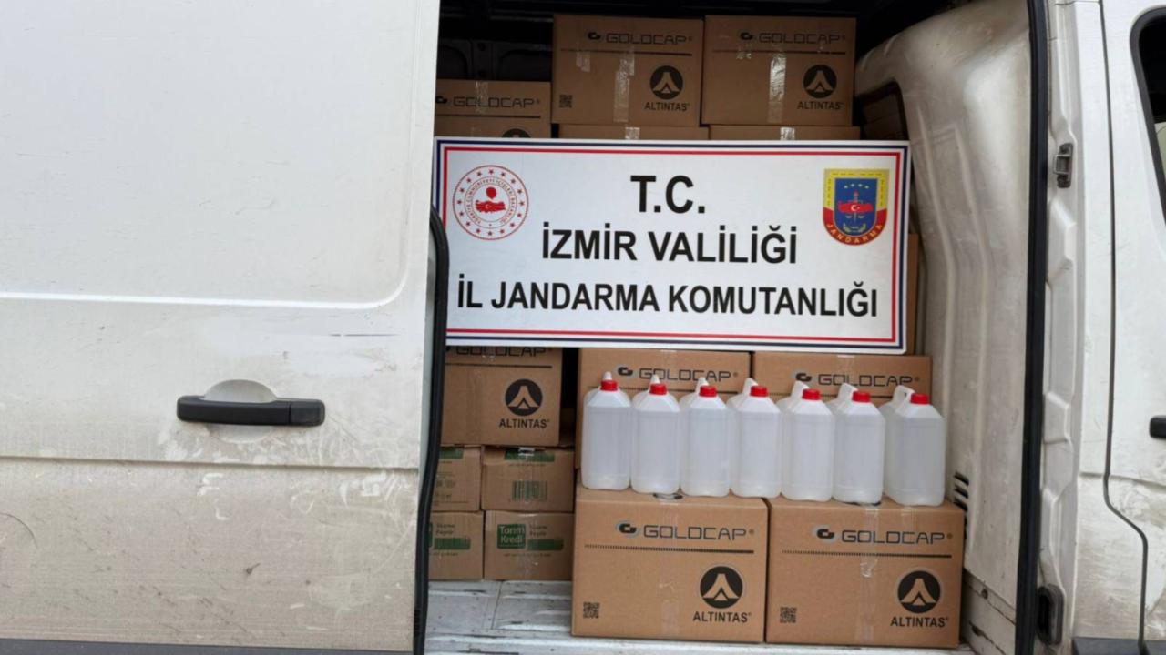 İZMİR’DE 1 TON ETİL ALKOL ELE GEÇİRİLDİ!