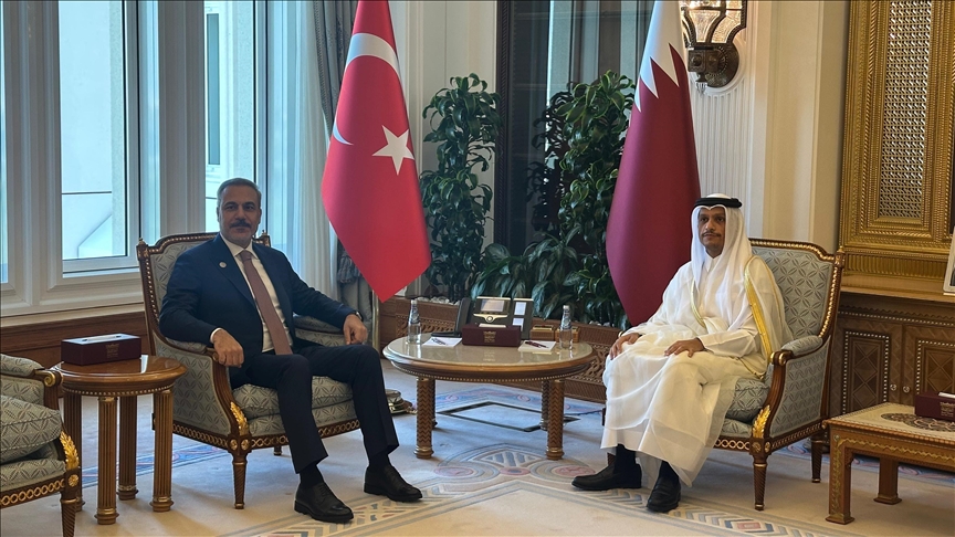 DIŞİŞLERİ BAKANI FİDAN, KATARLI MEVKİDAŞI AL SANİ İLE GÖRÜŞTÜ