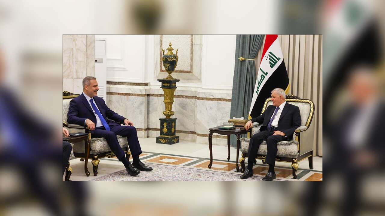 Dışişleri Bakanı Fidan, Irak Cumhurbaşkanı Reşid tarafından kabul edildi