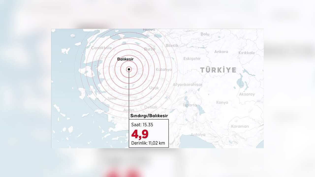 Balıkesir'de 4,9 büyüklüğünde deprem