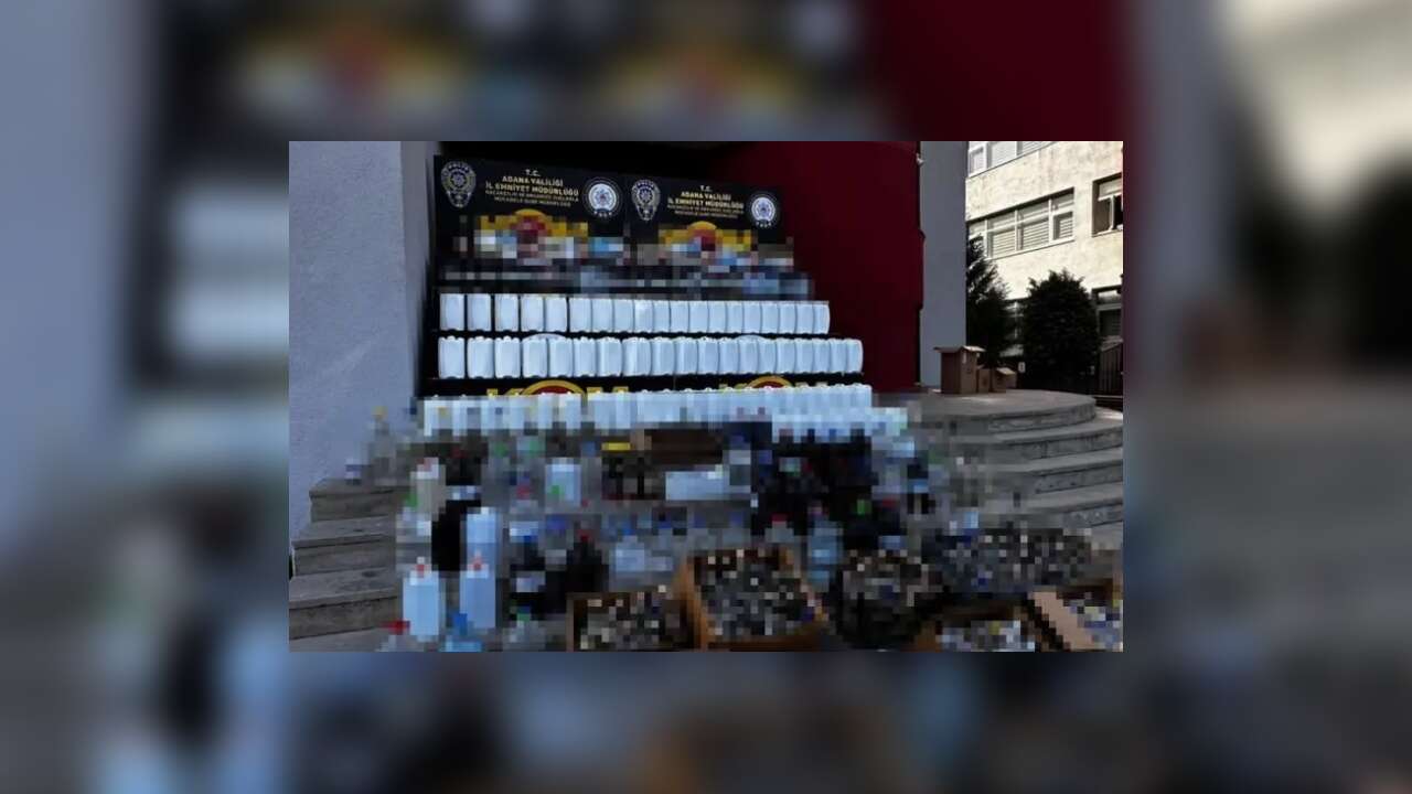 Adana'da sahte içki operasyonunda 16 zanlı yakalandı