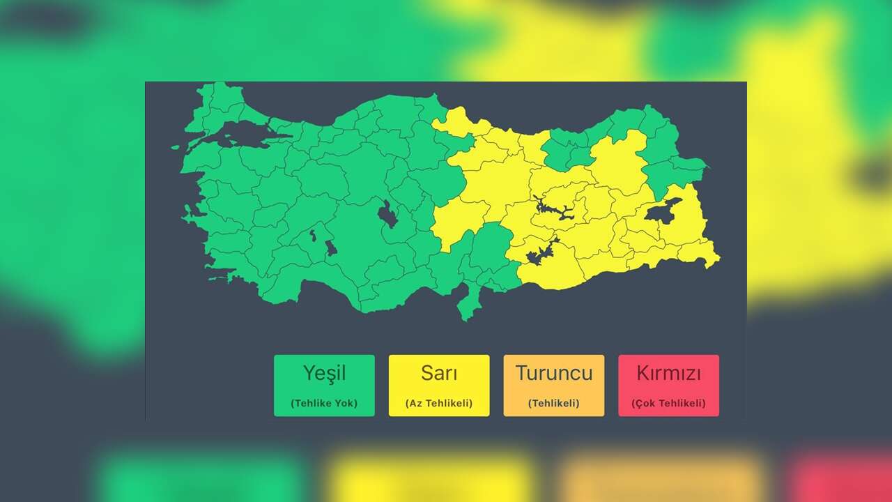 Doğu ve Güneydoğu Anadolu'daki bazı iller için meteorolojik uyarı