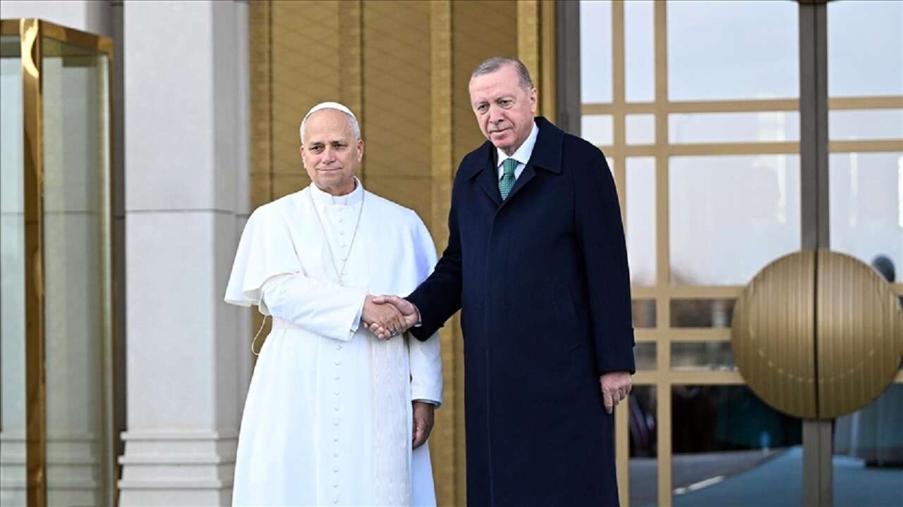 Cumhurbaşkanı Erdoğan, Vatikan Devlet Başkanı Papa 14. Leo'yu resmi törenle karşıladı