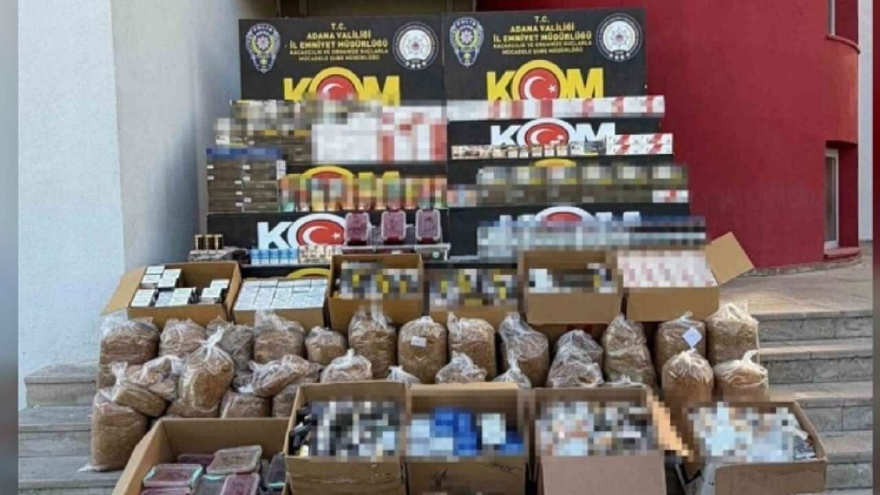 Adana'da büyük kaçakçılık operasyonu: 29 şahsa işlem