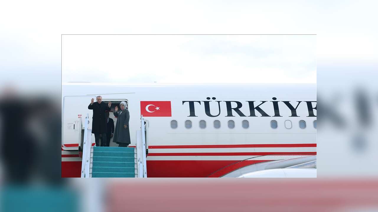 Cumhurbaşkanı Erdoğan, Türkmenistan'a gitti