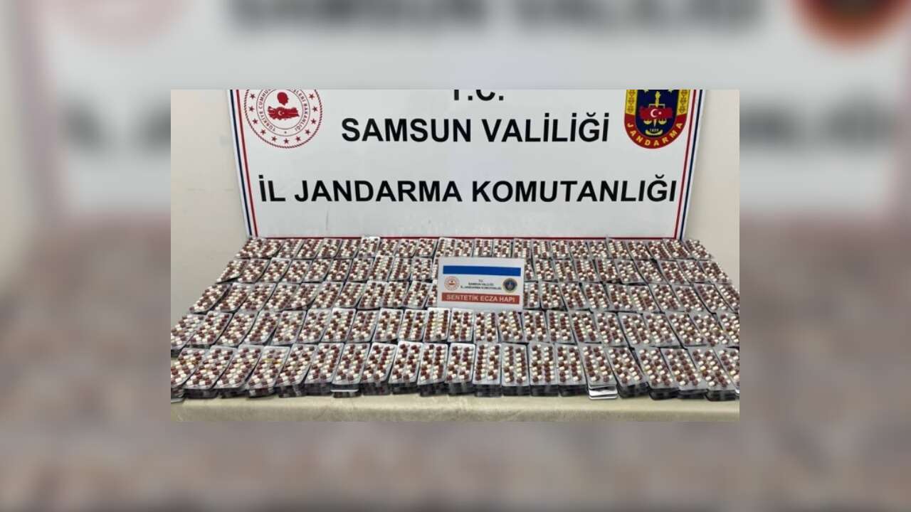 Samsun'da 6 bin 621 uyuşturucu hap ele geçirildi!