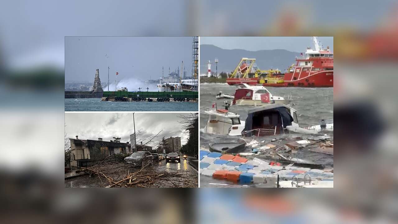 İstanbul'da etkili olan şiddetli fırtına hayatı olumsuz etkiliyor